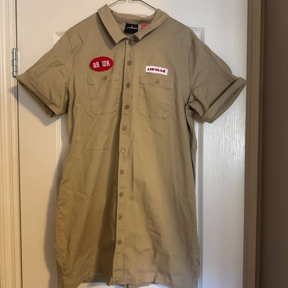 Airwalk Utility Shirt Dress - XXL - Khaki - Picture 1 of 7
